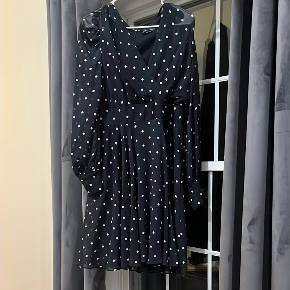 Tommy hilfiger style Navy Blue Polka Dot Dress size 12.